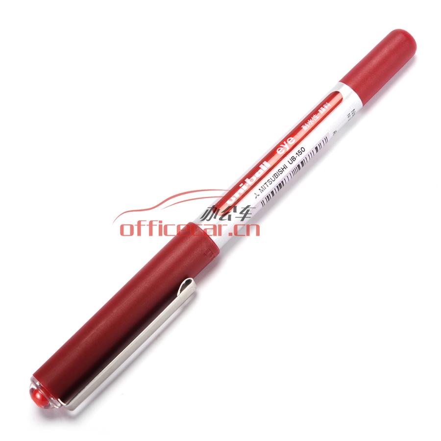 三菱 uni UB-150 直柱式耐水性走珠筆 0.5mm 紅色 10支/盒