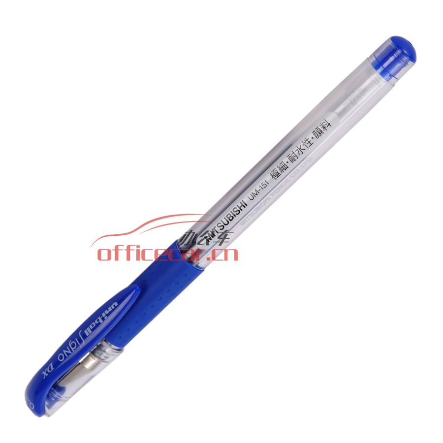 三菱 uni UM-151 極細防水雙珠啫喱筆 0.38mm 藍色 10支/盒