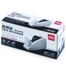 得力 Deli 812 膠帶切割器/膠紙座 放≤24mm寬文具膠帶 顏色隨機