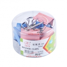 志強(qiáng) Z.Q NO:1001 彩色長(zhǎng)尾夾 51mm 12個(gè)/筒
