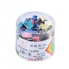 志強(qiáng) Z.Q NO:1006 彩色長尾夾 15mm 60個(gè)/筒