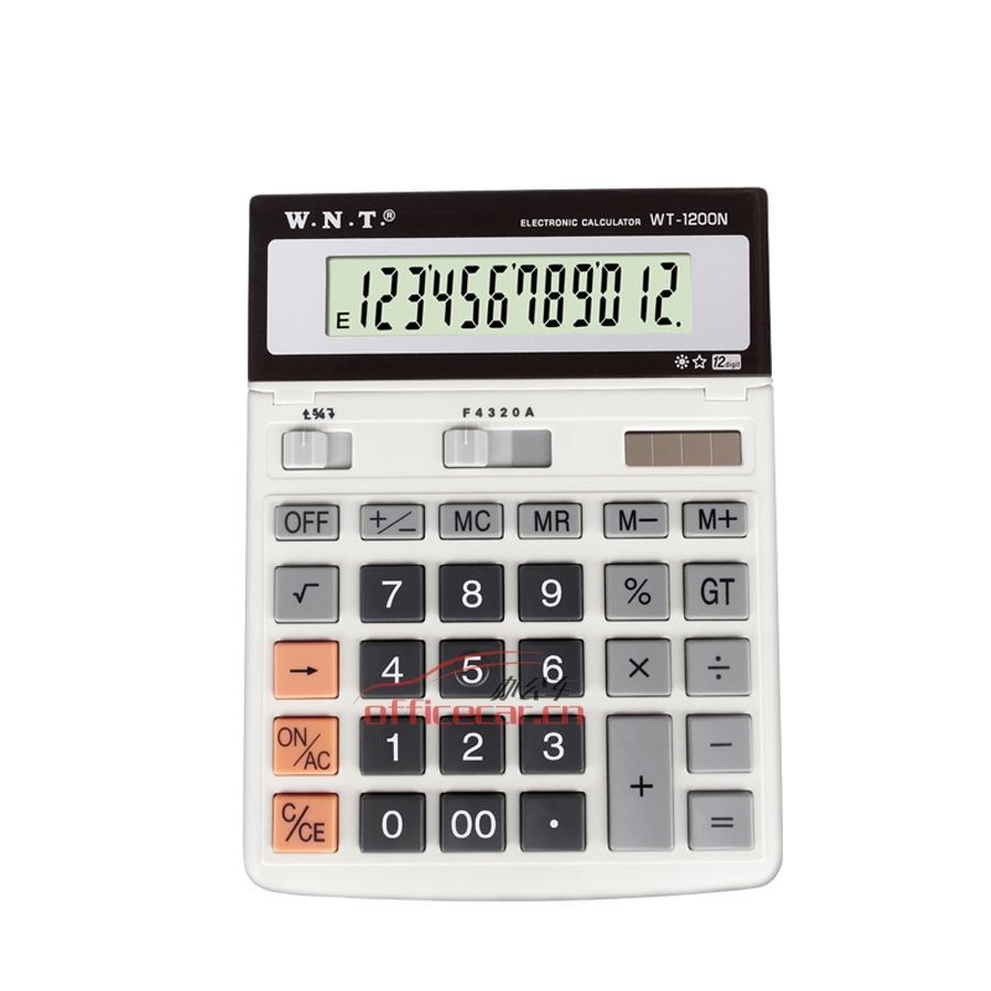 萬能通 W.N.T WT-1200N 12位大顯示屏財(cái)務(wù)專用計(jì)算器 桌臺(tái)計(jì)算機(jī)