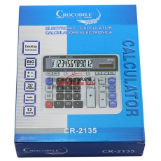 鱷魚 Crocodile CR-2135 中臺(tái)大按鍵計(jì)算器 12位 白色