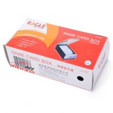 益而高 Eagle 818M 中型透明名片盒 （黑色） 6個(gè)/盒
