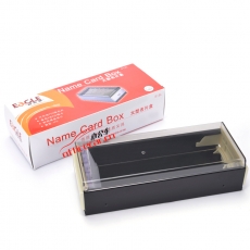 益而高 Eagle 818L 大型透明名片盒 （黑色） 6個/盒