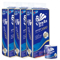 維達 Vinda V4073 藍色經(jīng)典衛(wèi)生紙卷紙 200g 10卷/條 6條/袋