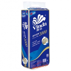 維達(dá) Vinda V4073 藍(lán)色經(jīng)典衛(wèi)生紙卷紙 200g 10卷/條 6條/袋