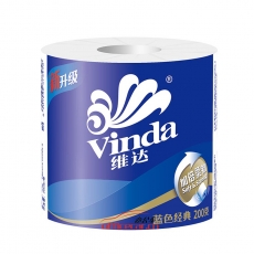 維達(dá) Vinda V4073 藍(lán)色經(jīng)典衛(wèi)生紙卷紙 200g 10卷/條 6條/袋