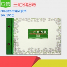 立信 L.X 三欄明細(xì)賬 100頁