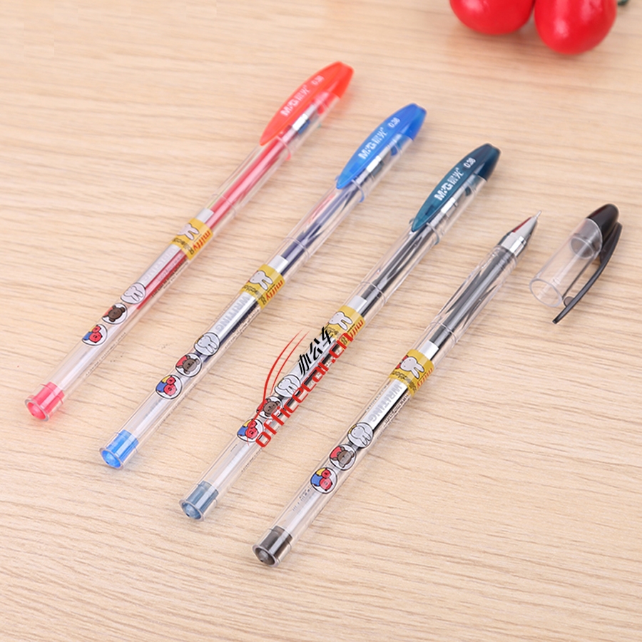 晨光 M&G MF2007 中性筆 彩色針管簽字筆 0.38mm 黑色 12支/盒 <font color=red>{整合出售}</font>