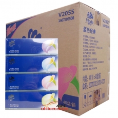 維達 Vinda V2055 經(jīng)典盒裝紙巾 三層 100抽 4盒/提 10提/箱