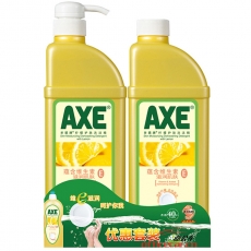 斧頭（AXE） 檸檬蘆薈護(hù)膚洗潔精 1.3kg+1.3kg(泵+補(bǔ))