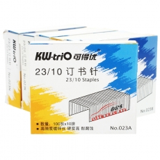 可得優(yōu) KW-triO NO.023A 高強度鍍鋅絲訂書釘 23/10 1000枚/盒