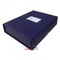 鳳江 F.J F803A （深藍(lán)色）加厚粘扣檔案盒/文件盒/資料盒