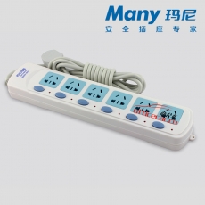 瑪尼電器 many 463-3 6位獨(dú)立開(kāi)關(guān)插座/