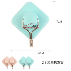 茶花 2922 廚房掛鉤貼浴室強(qiáng)力粘鉤子掛衣鉤衣服門后掛鉤 2只裝