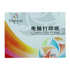 超彩 C.C 4聯(lián) 二等分 電腦打印紙 241-4 70g 80列 帶壓線（彩色）