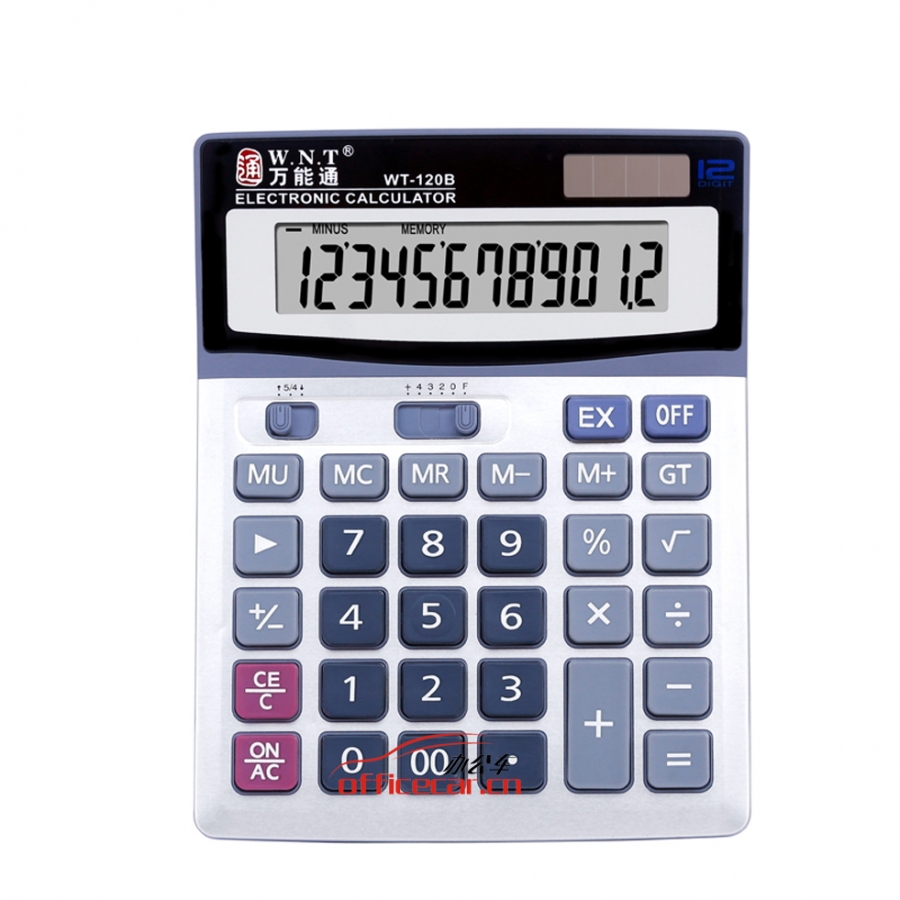 萬能通 W.N.T WT-120B 大臺超省錢經(jīng)典計(jì)算器 12位 黑色