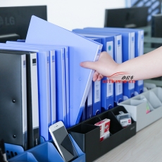 得力 Deli 5302（ES系列） 實(shí)用文件夾 A4雙強(qiáng)力夾 藍(lán)色 單只裝
