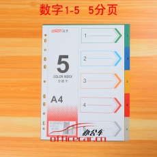 創(chuàng)生/遠(yuǎn)生 5頁A4 索引紙/分類紙