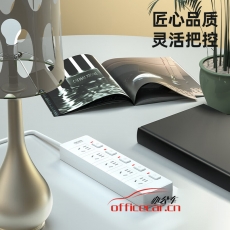 得力（deli） 3998-3米 分控插座/插排/插線板/排插/接線板 5位獨立開關(guān) 3米