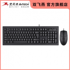 雙飛燕KR8572N有線鍵盤(pán)鼠標(biāo)套裝USB辦公游戲網(wǎng)吧防水電腦鍵鼠套件